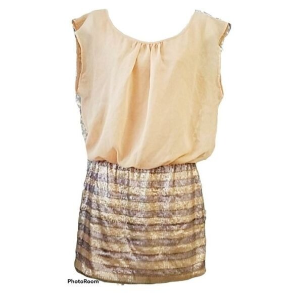 Lily Rose Dress Cocktail Sleeveless Sequin Sheer Top WOMEN'S WOMAN'S Medium - Picture 1 of 8